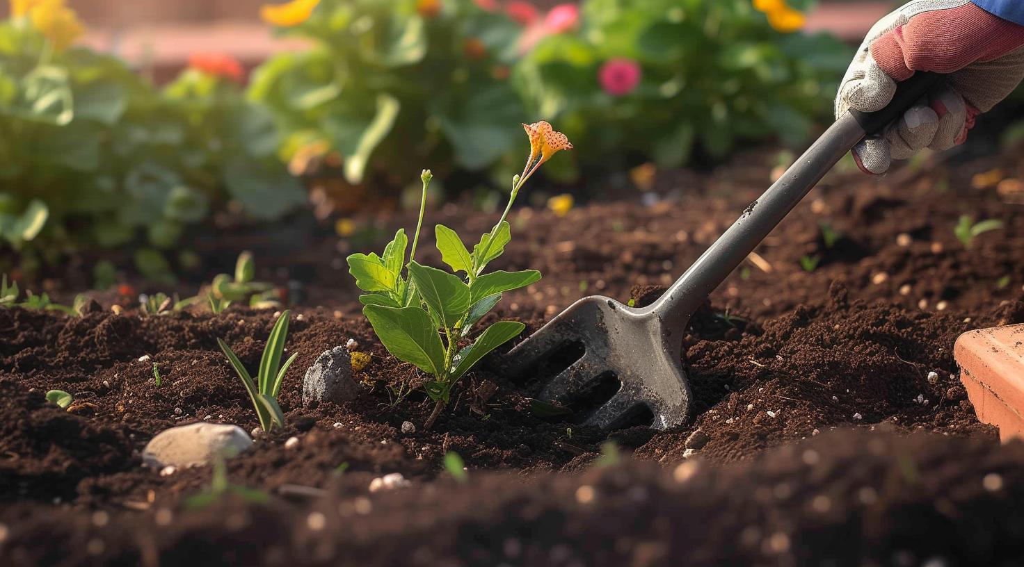 Unkraut im Rasen beseitigen